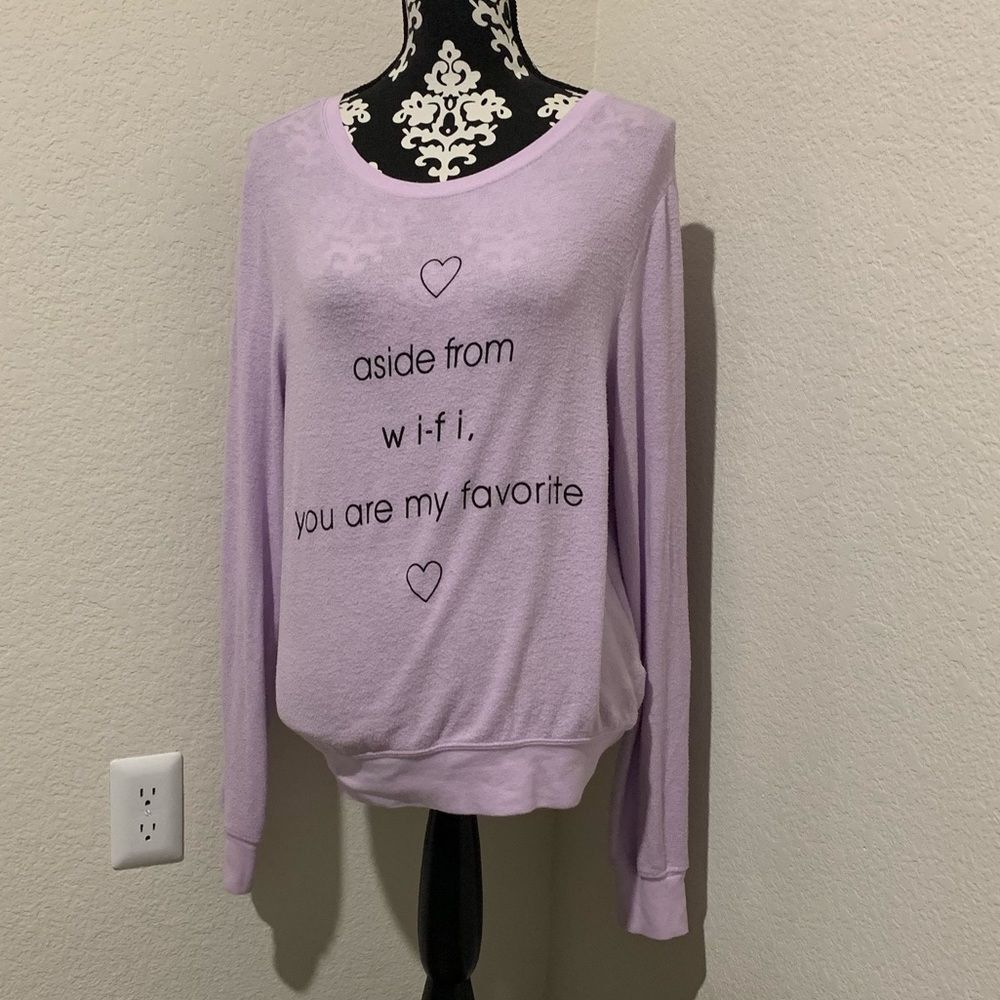 Wildfox Aside from WiFi sweatshirt NWOT